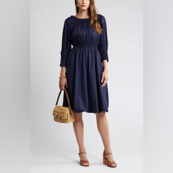 En Saison Brigitta Midi Dress in Navy - Picture 1 of 7
